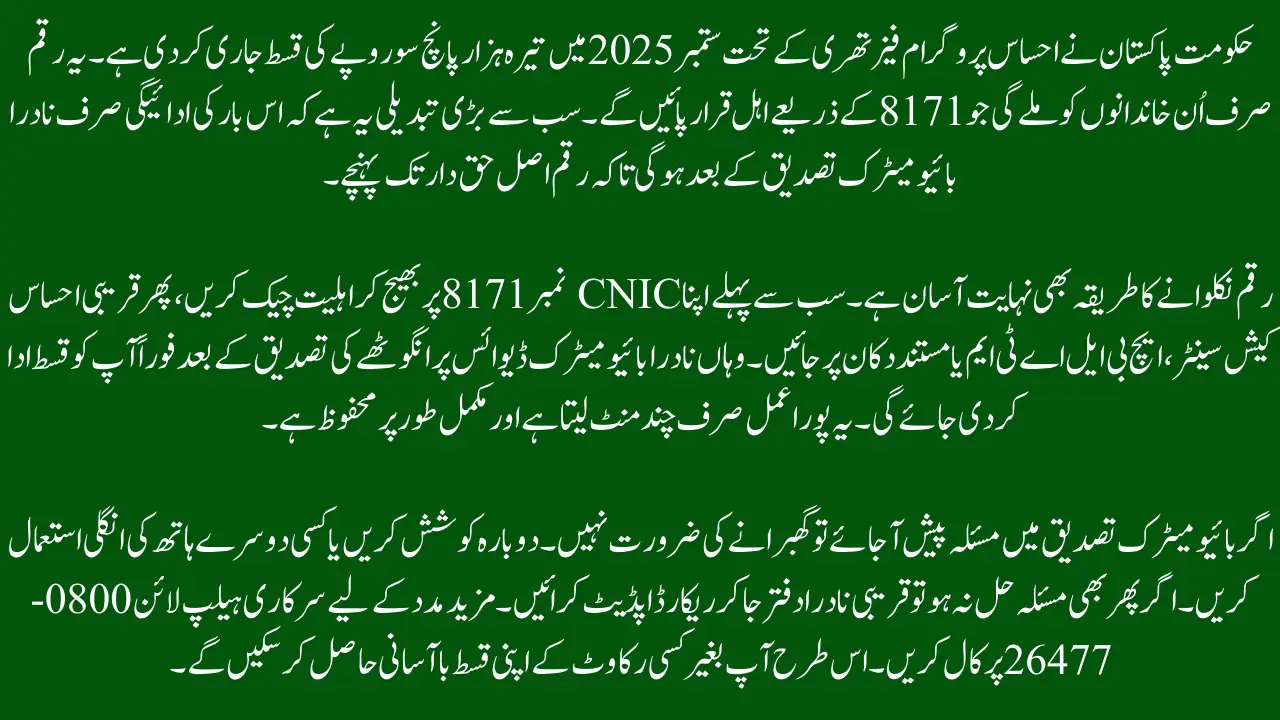 Facing Issues in NADRA Biometric BISP Cash Withdrawal Process? Here is the Solution