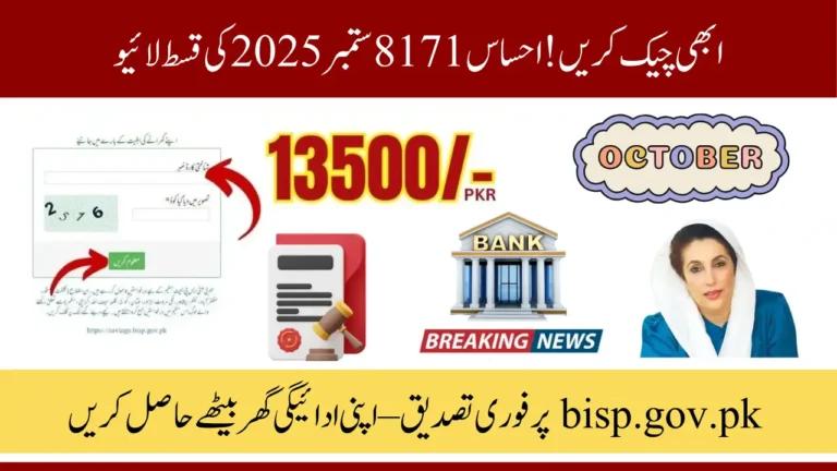 BISP 8171 CNIC Balance Check at bisp.gov.pk | Live September 2025