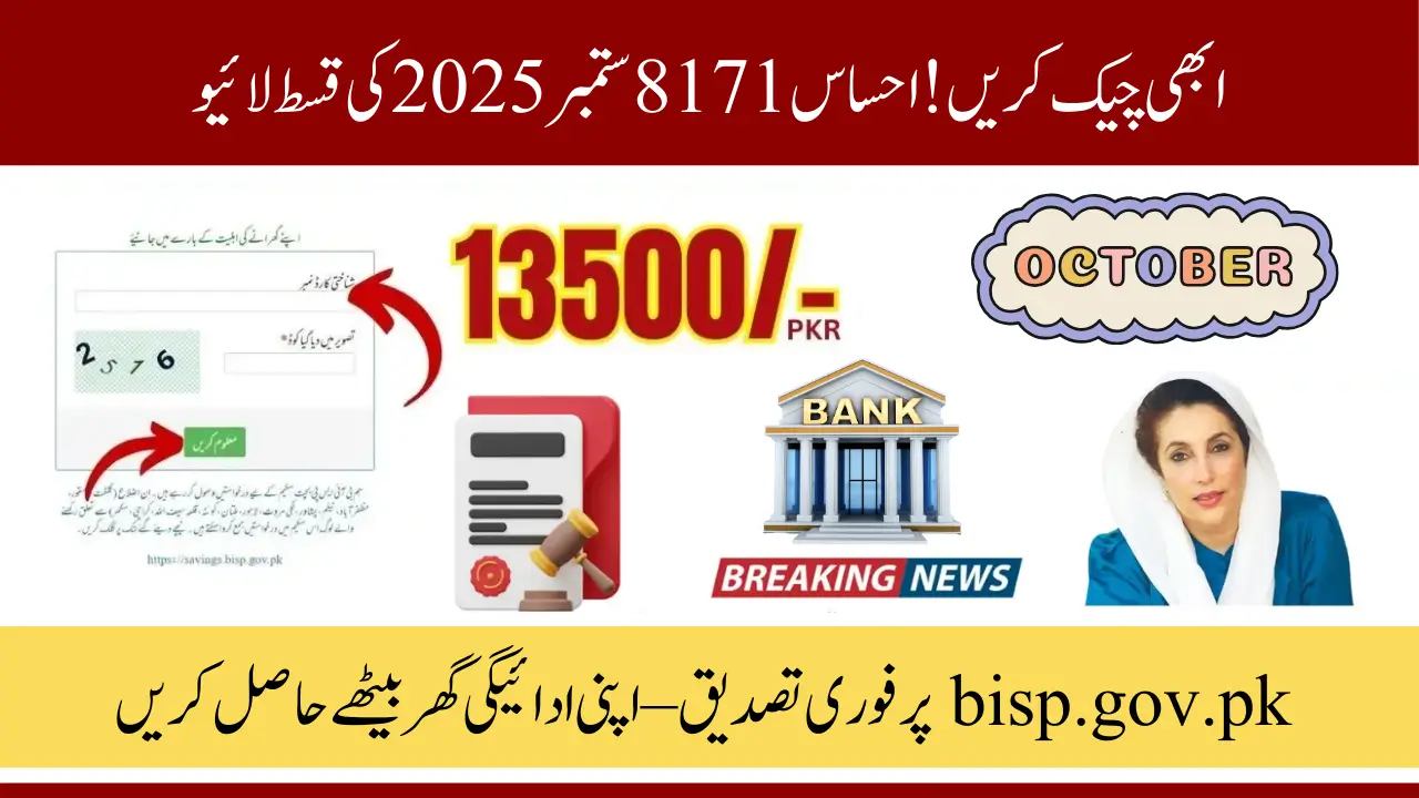 BISP 8171 CNIC Balance Check at bisp.gov.pk | Live September 2025
