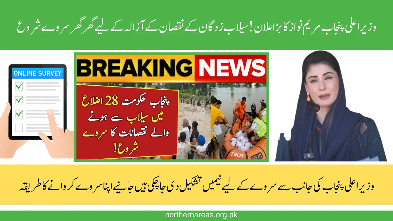 Maryam Nawaz Launches Punjab Flood Door-to-Door Survey Campaign with New Flood Relief Cards for Victims