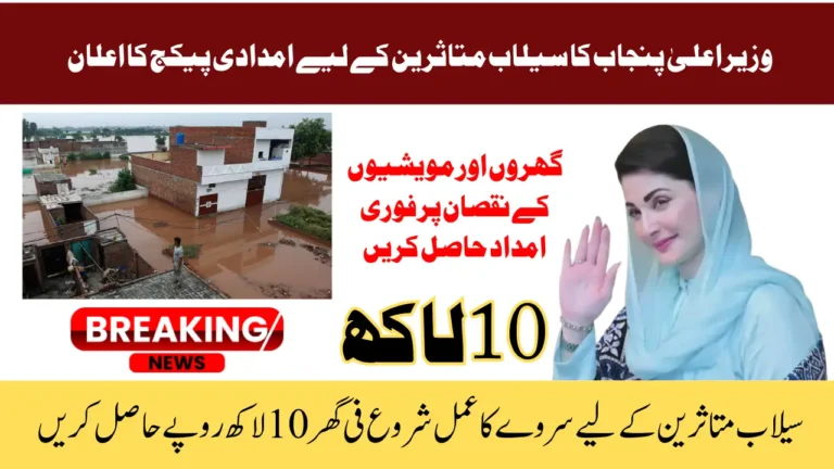 Punjab Flood Relief Package Announced by Chief Minister Maryam Nawaz