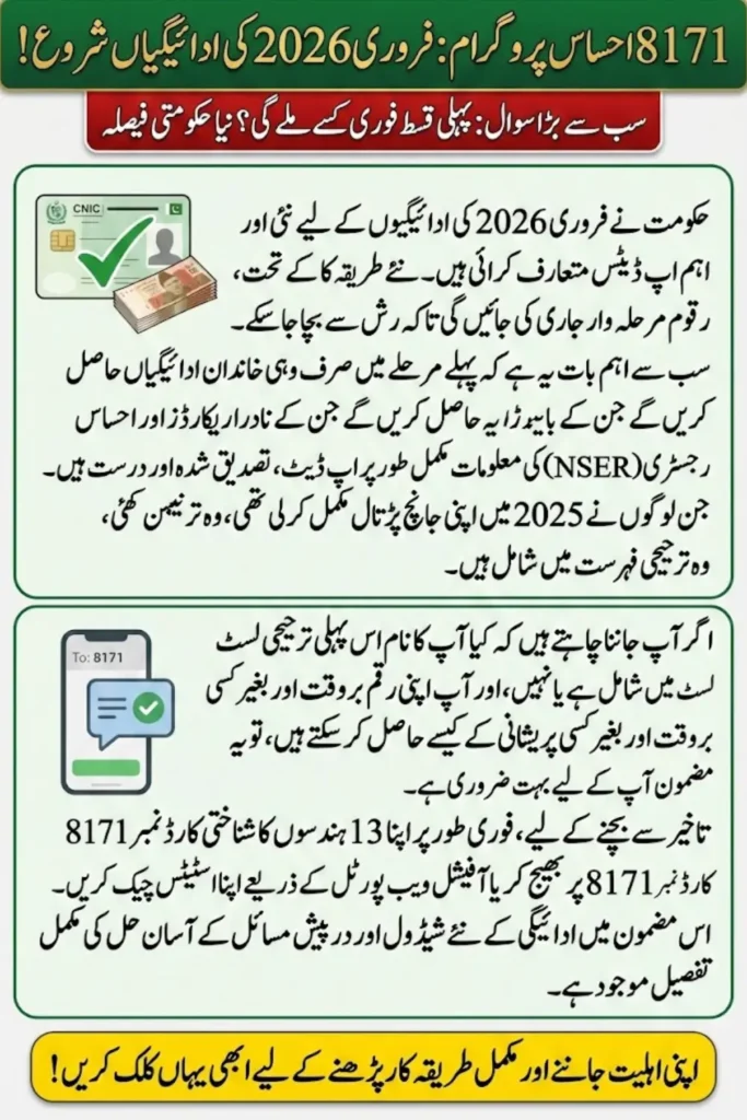 8171 Ehsaas Program Payments February 2026 Who Will Receive First? Here’s How