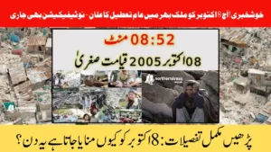 October 8 Kashmir Holiday: Commemorating 2005 Earthquake & Renewed Resolve