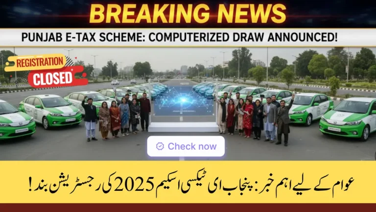 Breaking News: Punjab e-Taxi Scheme 2025 Registration Closed – Computerized Draw Coming Soon!