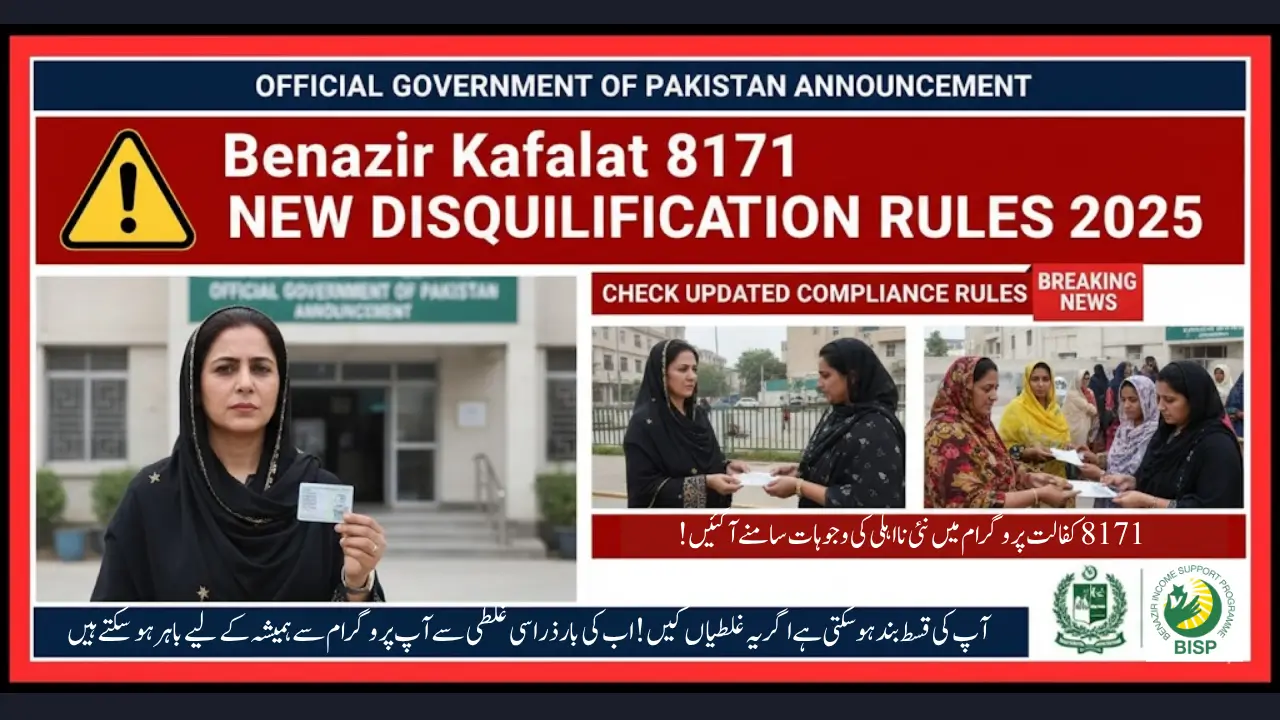 Benazir Kafalat 8171 BISP 2025 Disqualification Reasons – Exclusive New Compliance Rules Every Beneficiary Must Follow