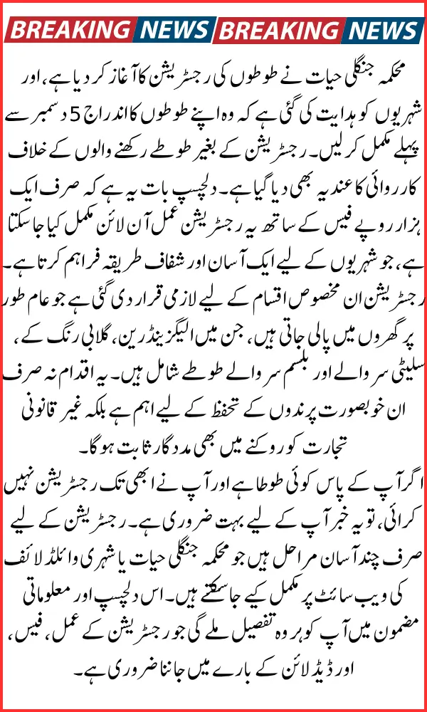 Parrot Registration Deadline 5 December 2025: Know How to Register Your Parrot Online Step-By-Step Guide