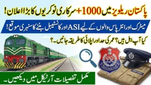 Good News: Pakistan Railways Jobs 2026: Apply Now for Over 1,000 ASI & Constable Vacancies