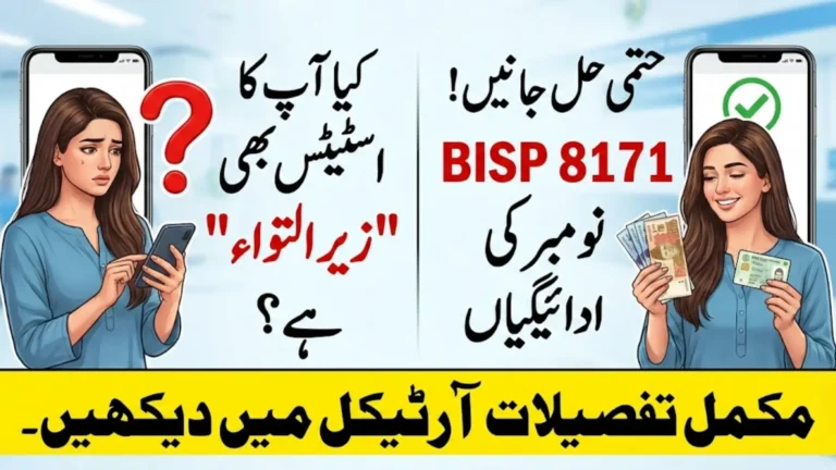 BISP 8171 November Payments Check Online By Women National ID Card