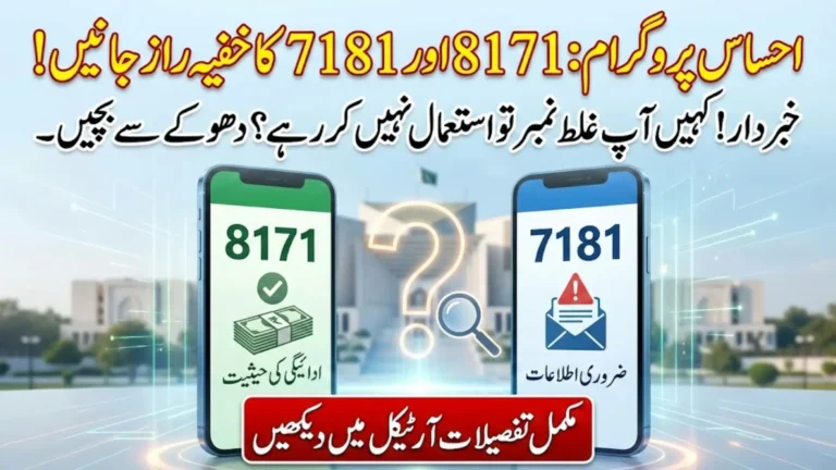 Ehsaas Program 8171 vs 7181: Official SMS Services Explained & How to Avoid Scams