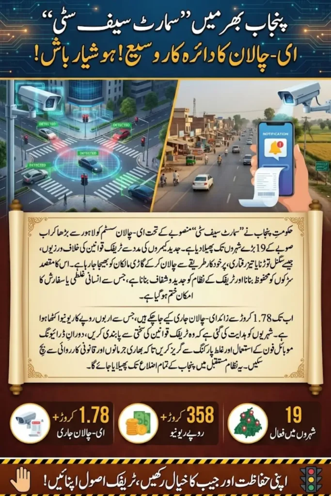 Punjab e-challan Expansion: Smart Safe City Cameras Now Cover 19 Cities
