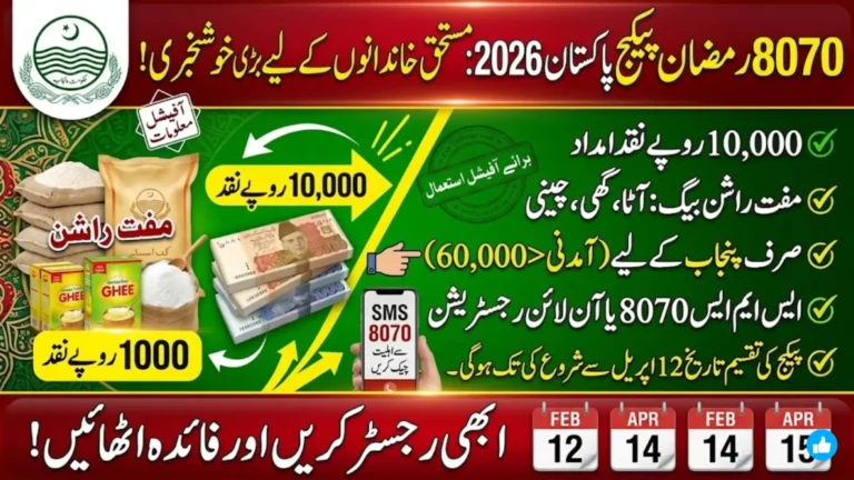 8070 Ramzan Package Pakistan 2026 Online Registration, Eligibility, and Rs.10,000 Relief Guide