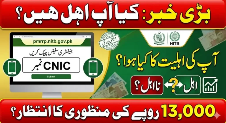 pmrrp.nitb.gov.pk Beneficiary Status 2026 Check PM Relief Result by CNIC Online
